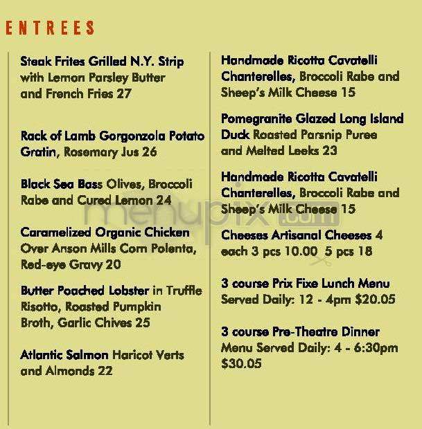 Amuse - New York, NY menu_pic