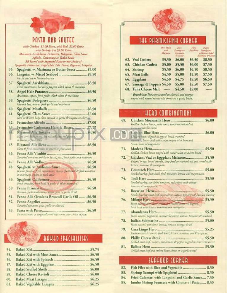 Andiamo - Mystic, CT menu_pic