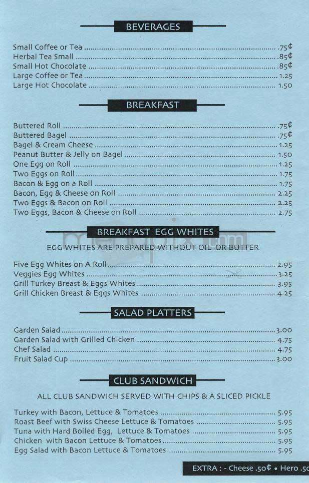 Andy's Deli - New York, NY menu_pic