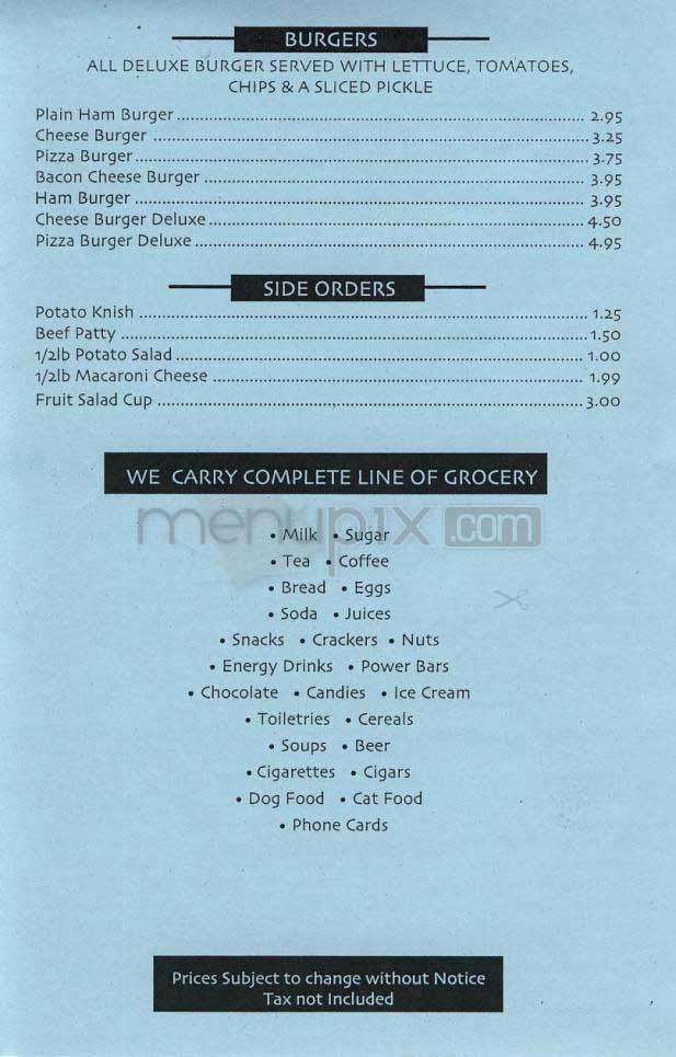 Andy's Deli - New York, NY menu_pic