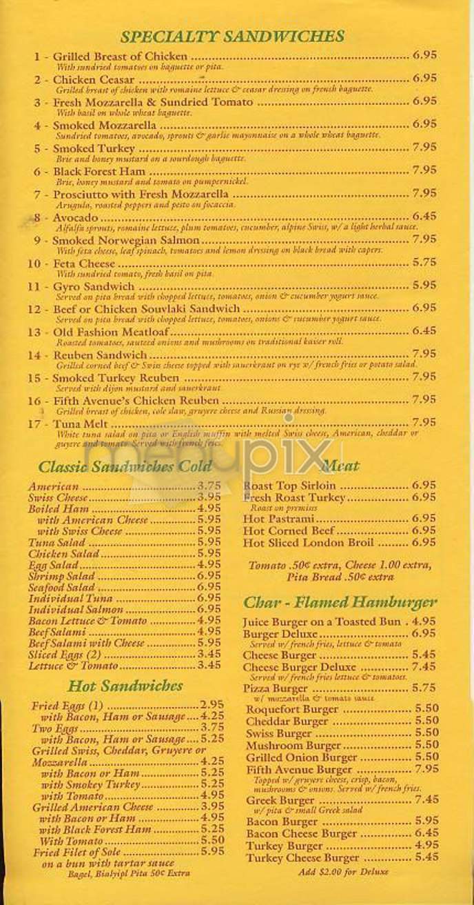 Anesis Cafe - New York, NY menu_pic