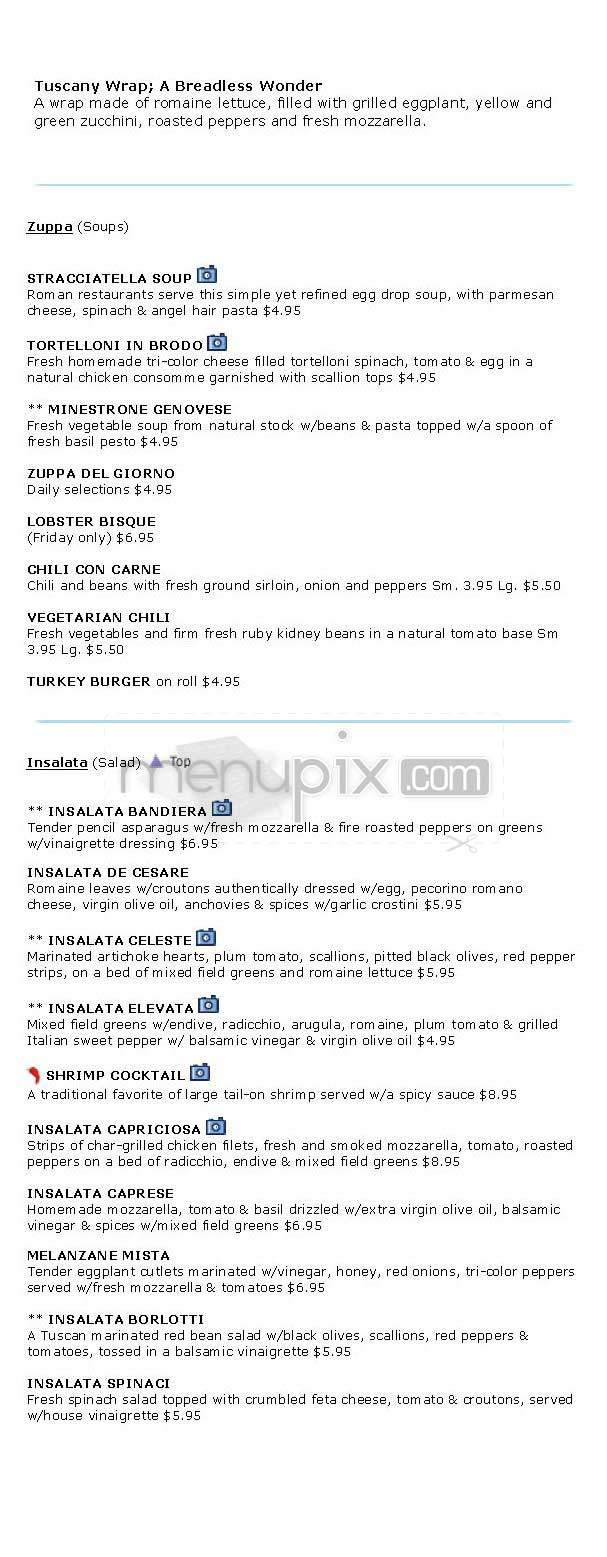 Angel's Ristorante - New York, NY menu_pic