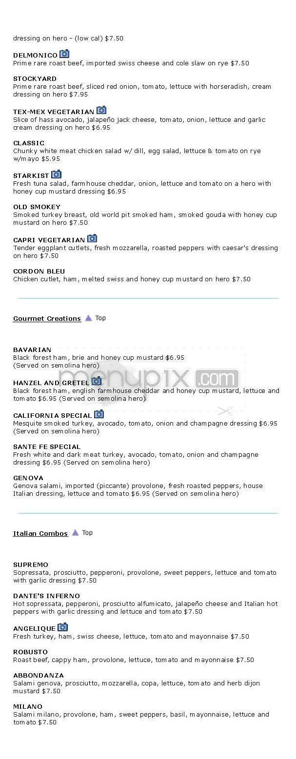 Angel's Ristorante - New York, NY menu_pic