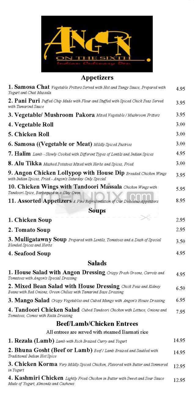 Angon on the Sixth - New York, NY menu_pic