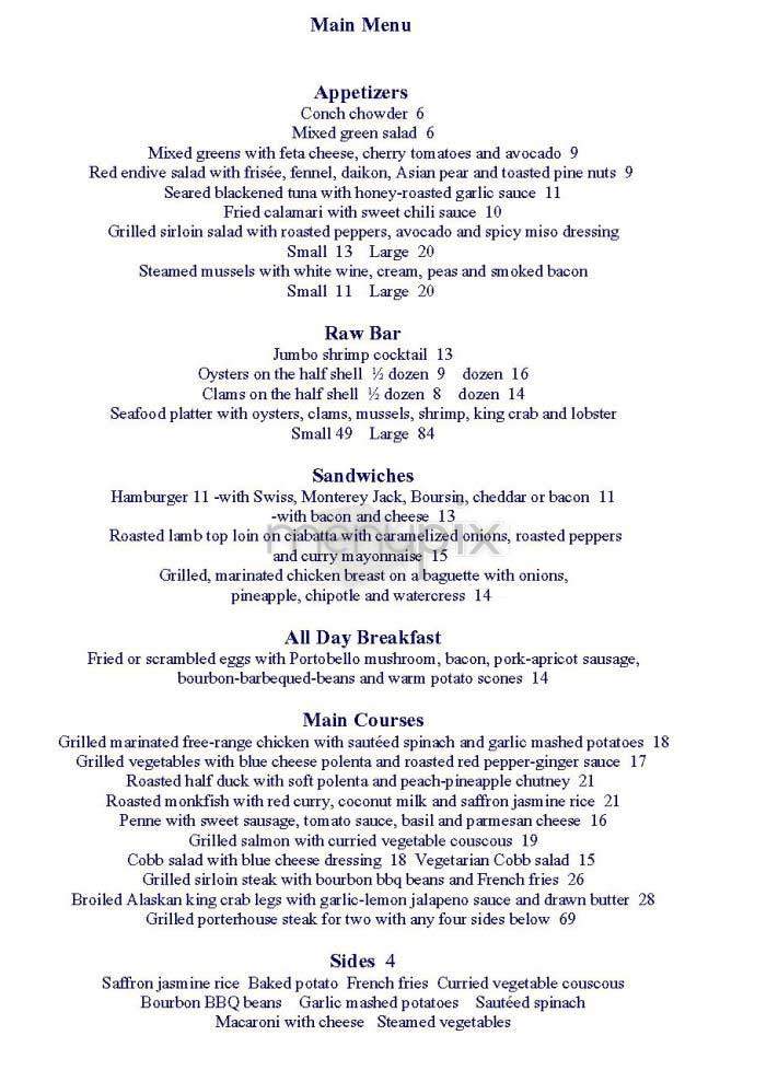 Angus McIndoe - New York, NY menu_pic