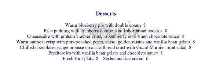 Angus McIndoe - New York, NY menu_pic