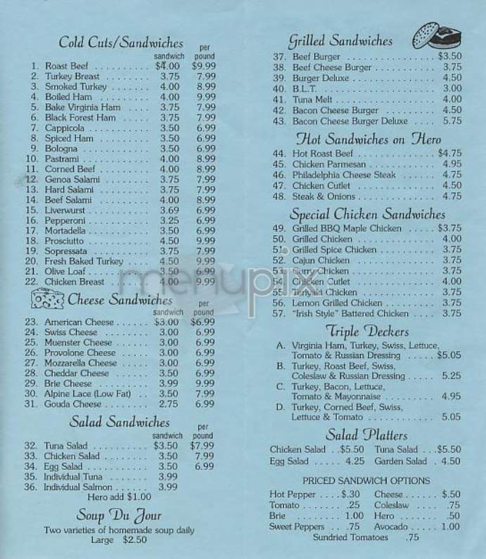 Anitas Deli & Grocery - New York, NY menu_pic