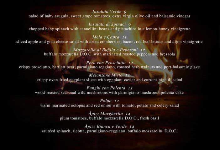Apizz - New York, NY menu_pic