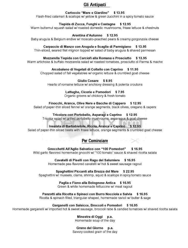 Arezzo Ristorante - New York, NY menu_pic
