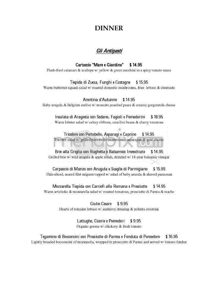 Arezzo Ristorante - New York, NY menu_pic