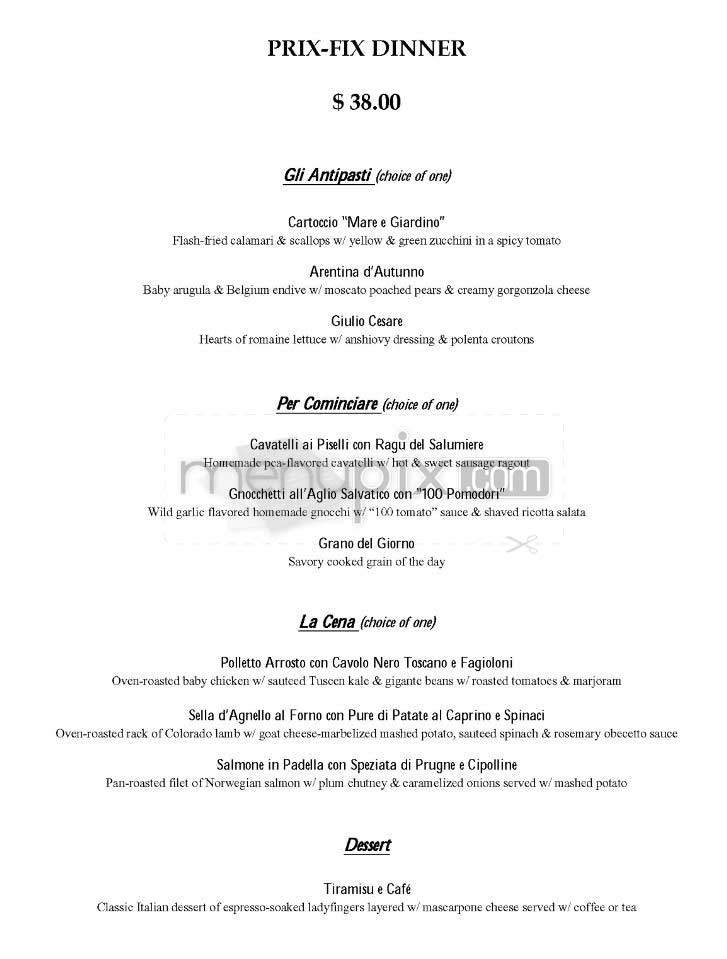 Arezzo Ristorante - New York, NY menu_pic