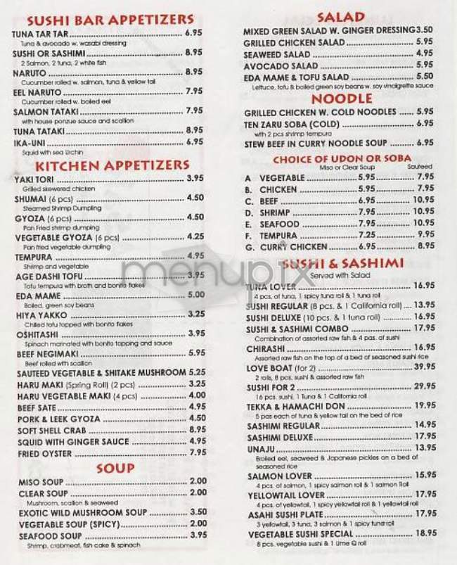 Asahi - New York, NY menu_pic