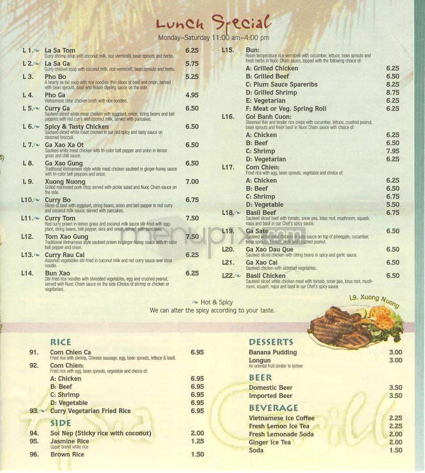 Asia Grill - New York, NY menu_pic