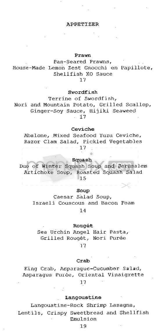Asiate - New York, NY menu_pic