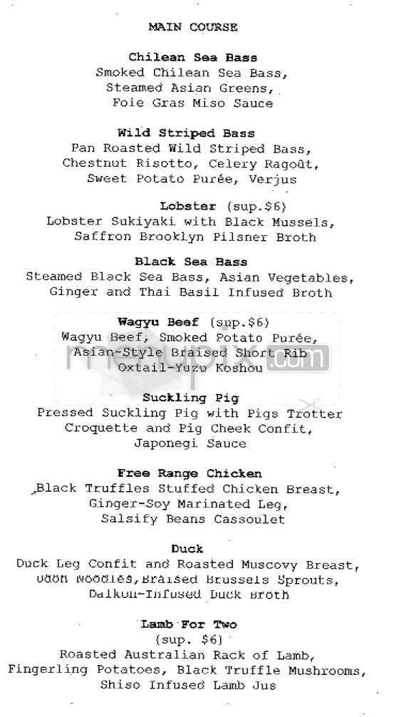 Asiate - New York, NY menu_pic
