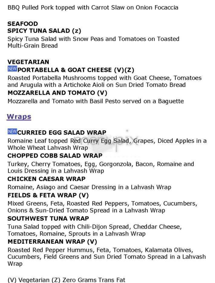 Au Bon Pain - New York, NY menu_pic