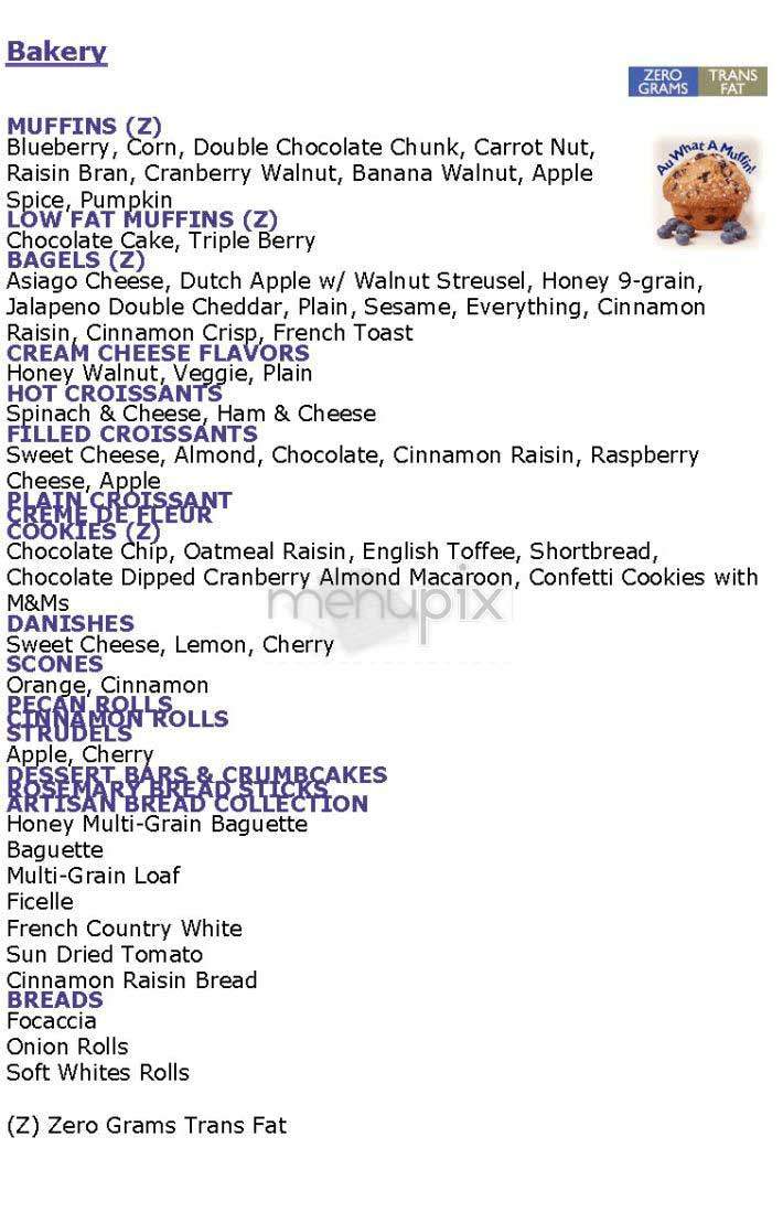 Au Bon Pain - New York, NY menu_pic