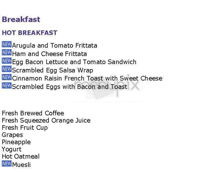 Au Bon Pain - New York, NY menu_pic