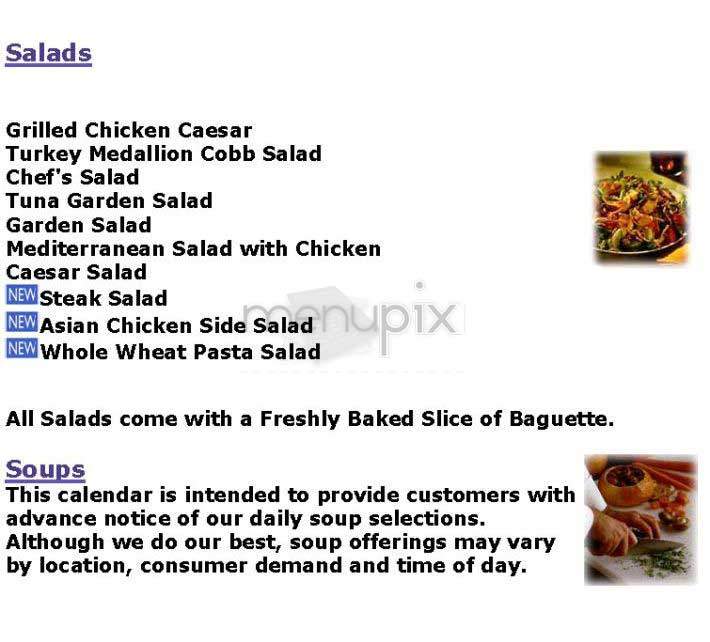 Au Bon Pain - New York, NY menu_pic