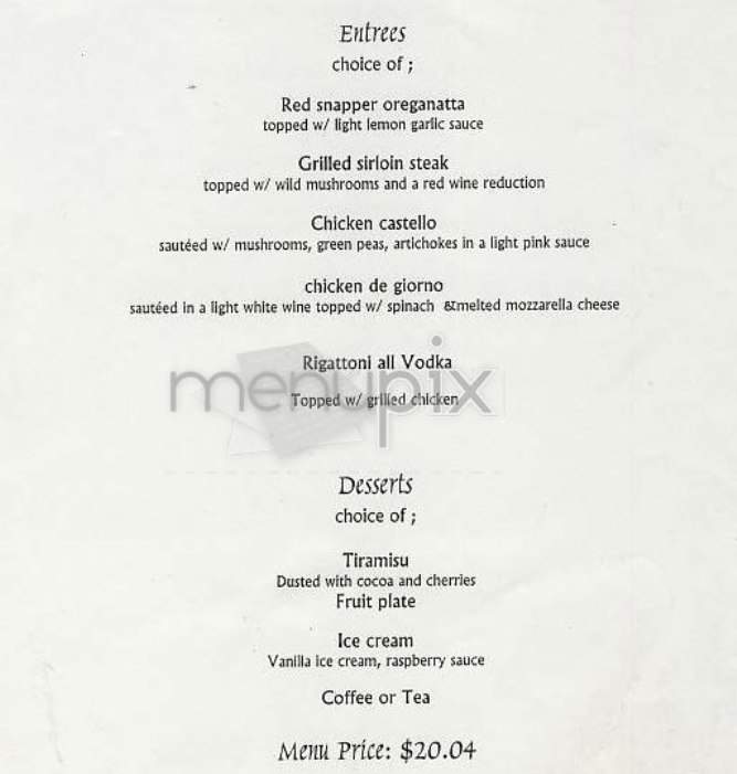 Avalon Bar & Grill - New York, NY menu_pic
