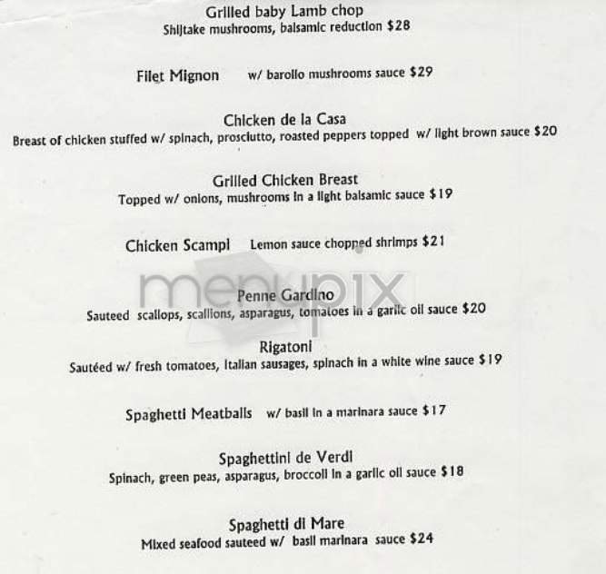 Avalon Bar & Grill - New York, NY menu_pic