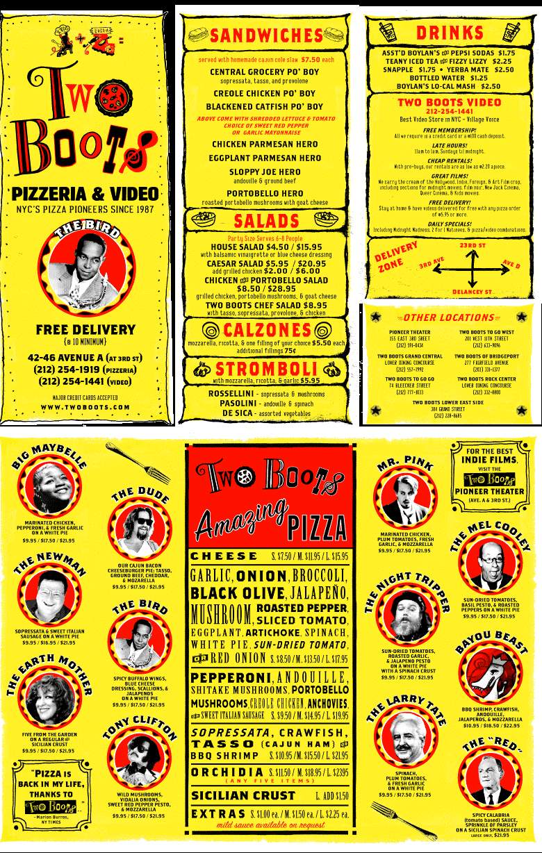 Two Boots To Go - New York, NY menu_pic