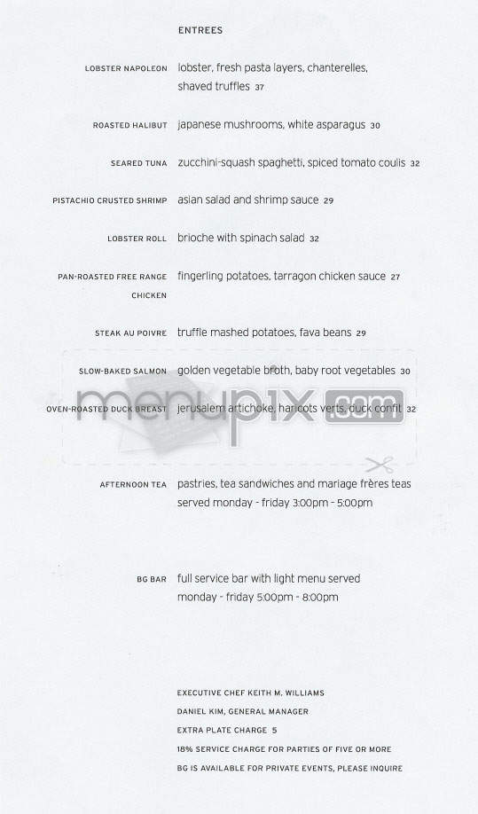 BG - New York, NY menu_pic