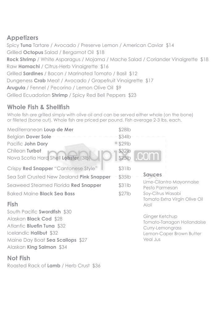 BLT Fish - New York, NY menu_pic