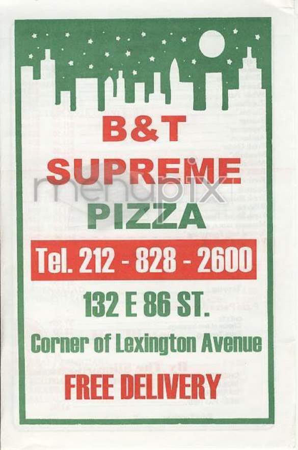 /300447/B-and-T-Supreme-Pizza-New-York-NY - New York, NY