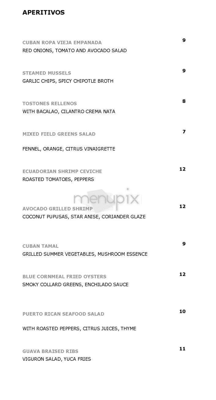 Babalu - New York, NY menu_pic