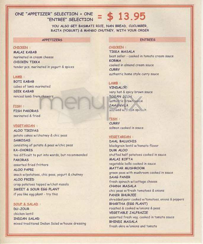 Baluchi's - New York, NY menu_pic