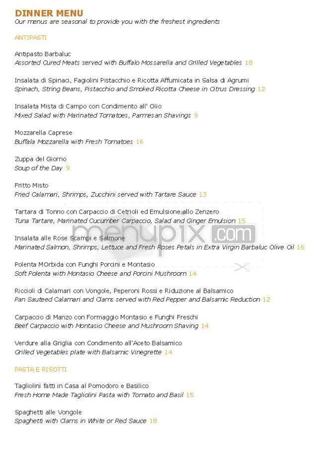 Barbaluc - New York, NY menu_pic