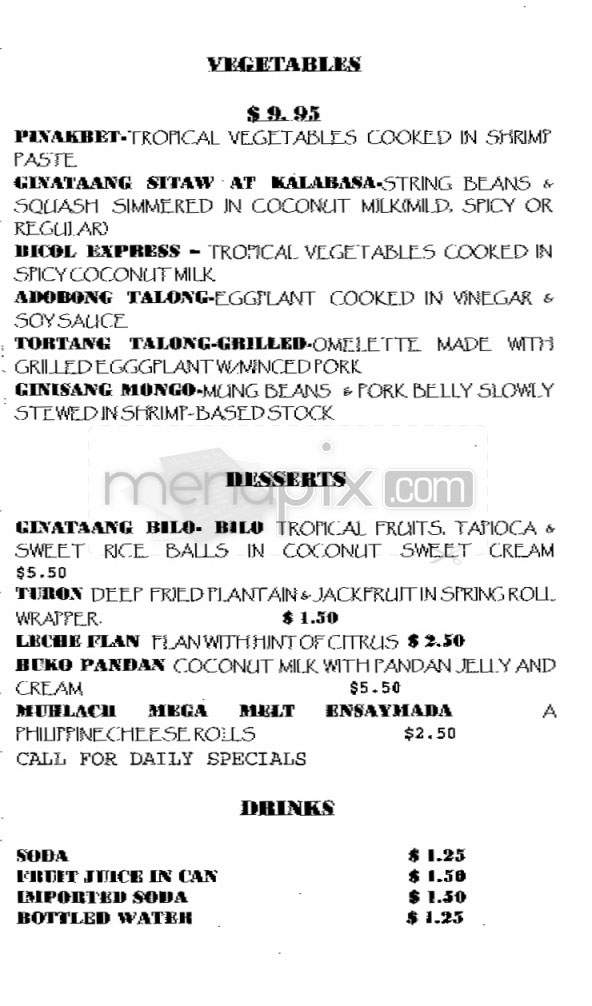 Bayan Cafe - New York, NY menu_pic