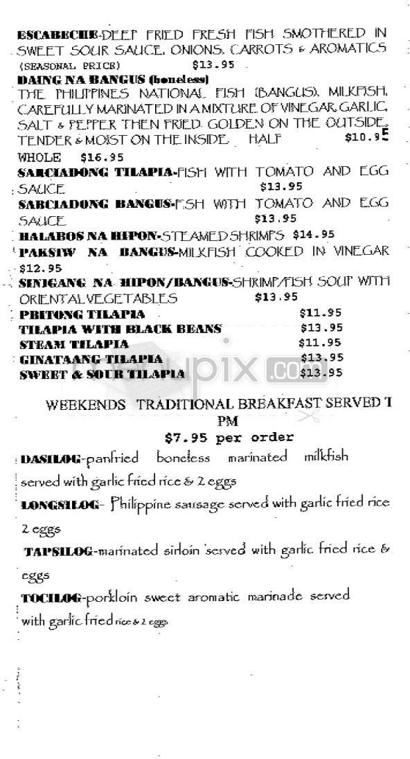 Bayan Cafe - New York, NY menu_pic