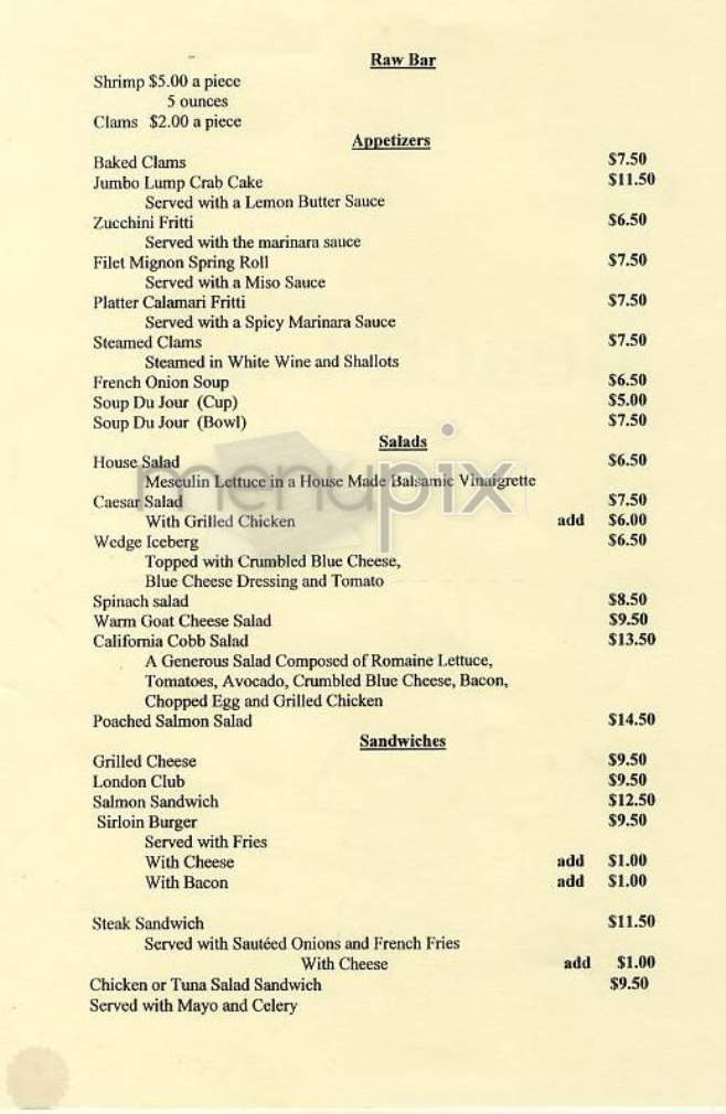 Beach Cafe - Myrtle Beach, SC menu_pic