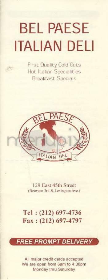 /300275/Bel-Paese-Italian-Deli-New-York-NY - New York, NY
