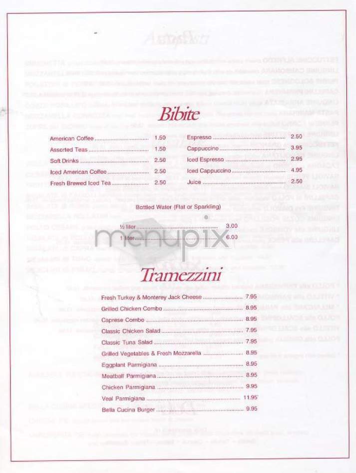Bella Cucina - Parry Sound, ON menu_pic