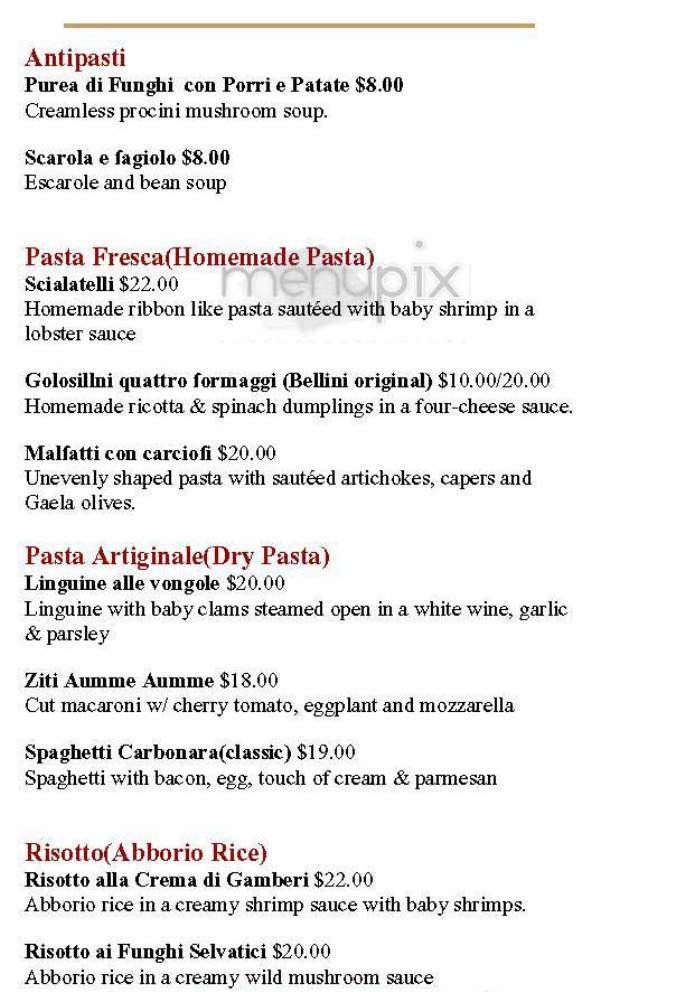 Bellini - New York, NY menu_pic