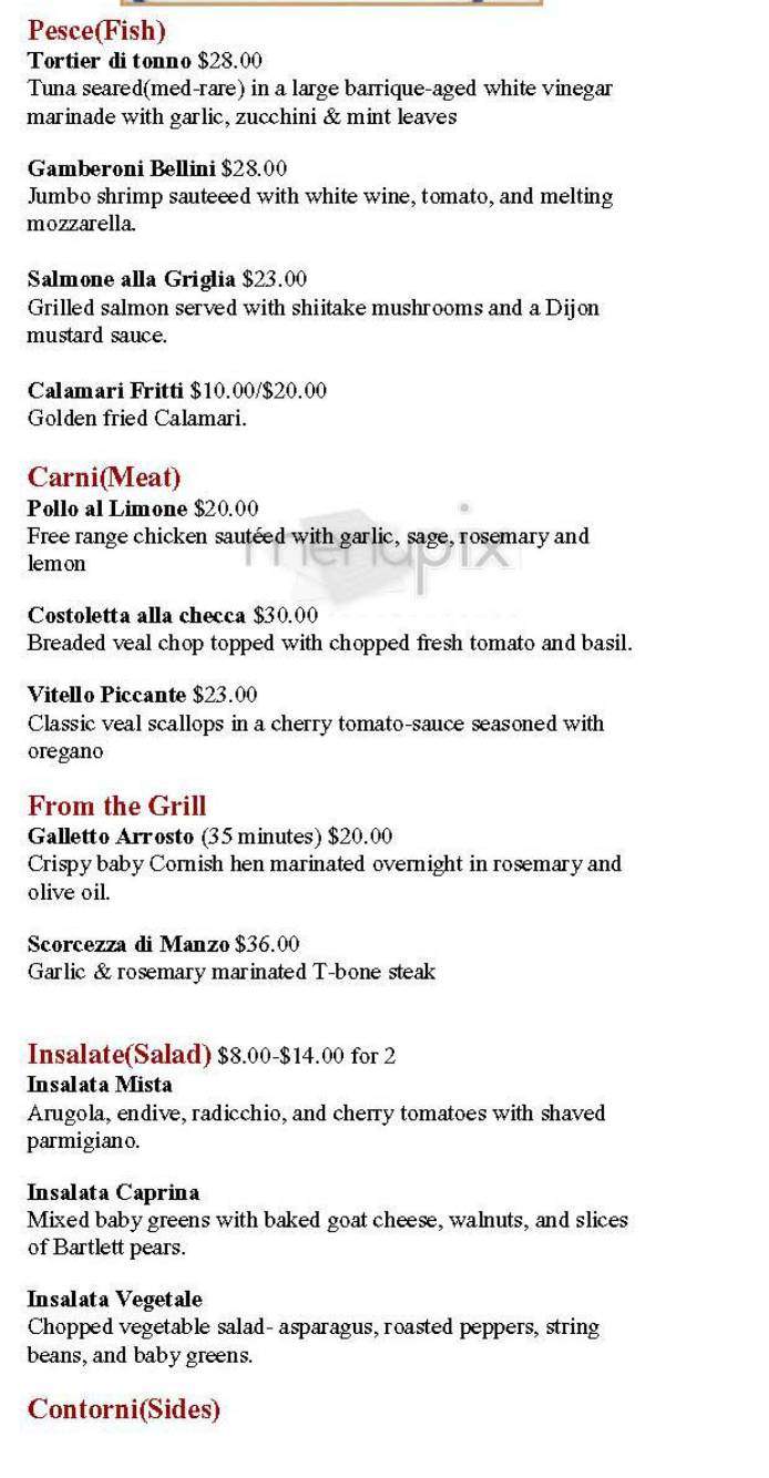 Bellini - New York, NY menu_pic