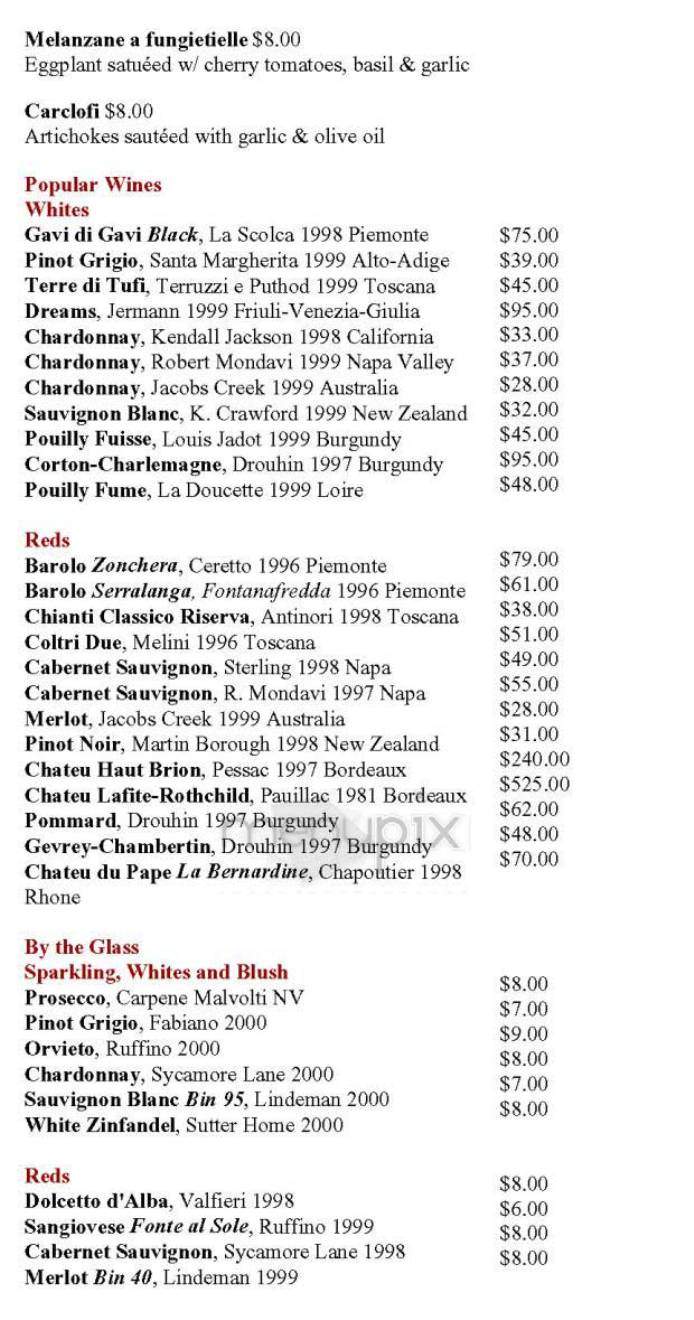 Bellini - New York, NY menu_pic