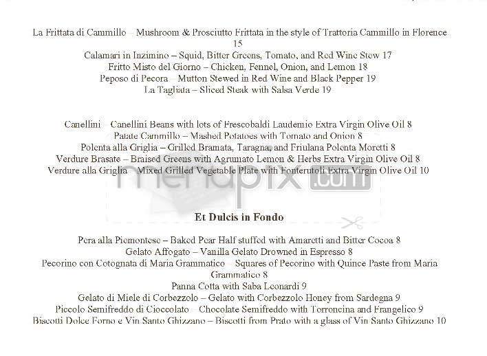 Bellavitae - New York, NY menu_pic