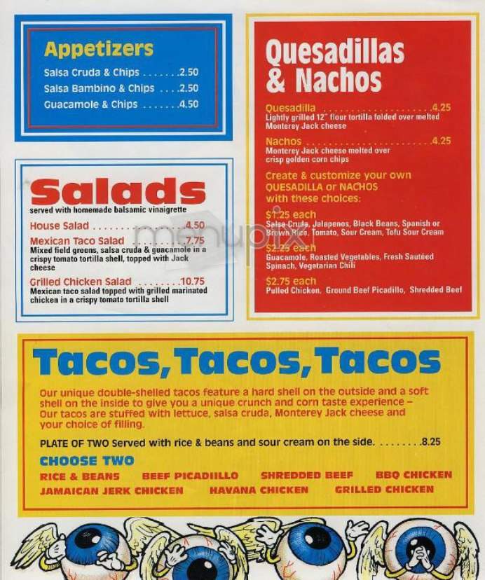 Benny's Burritos - New York, NY menu_pic