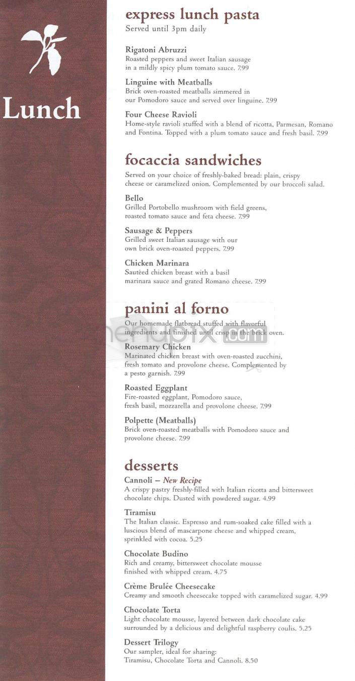 Bertucci's - Jersey City, NJ menu_pic