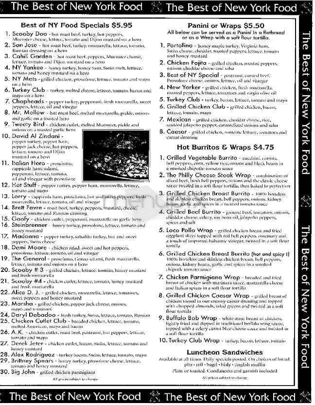 Best Of New York Food - New York, NY menu_pic