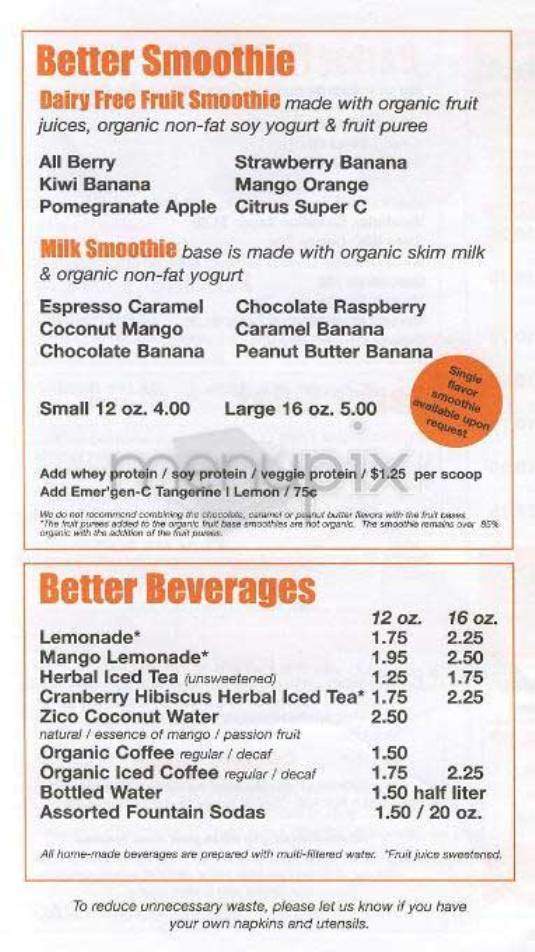 Better Burger NYC - New York, NY menu_pic