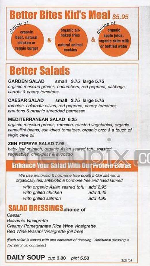 Better Burger NYC - New York, NY menu_pic