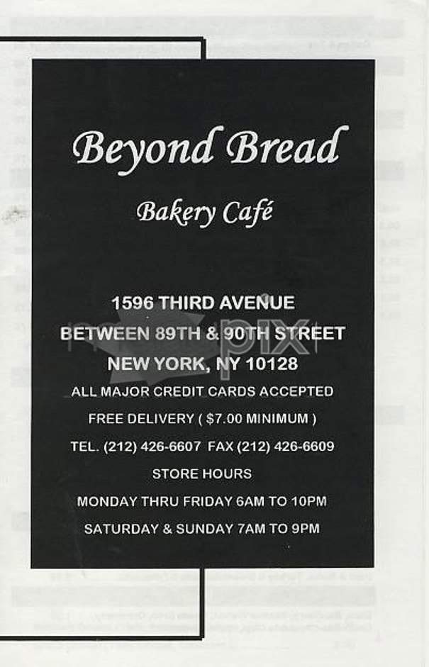 /300304/Beyond-Bread-New-York-NY - New York, NY