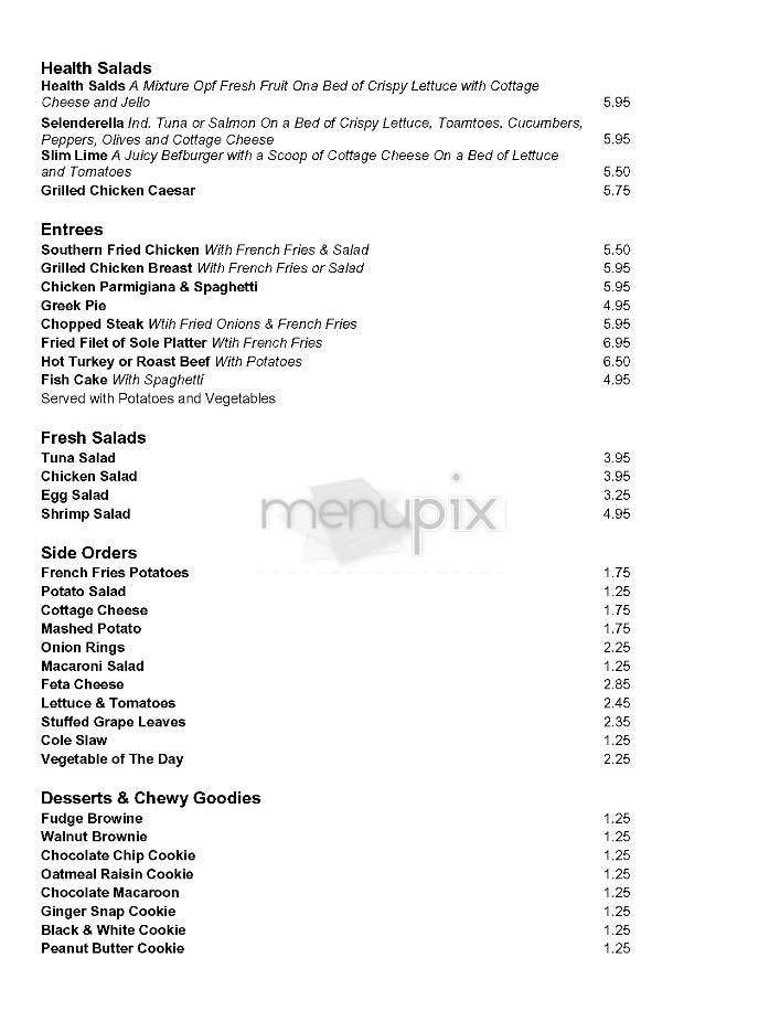 Big Apple Cafe & Deli - New York, NY menu_pic