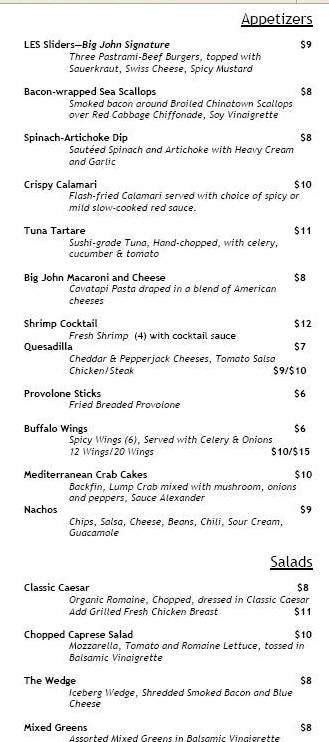 Big John - New York, NY menu_pic