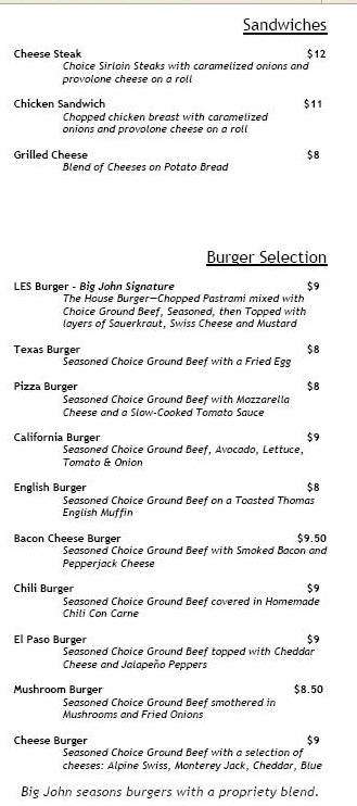 Big John - New York, NY menu_pic